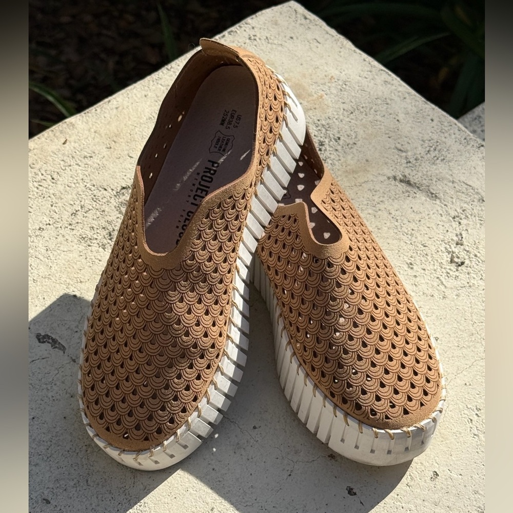 Project Cloud "Lily" hand-stitched platform loafer sneakers - size 7.5